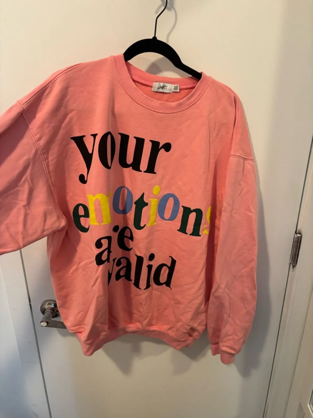 The Mayfair Group Pink 'Your Emotions Are Valid' Sweatshirt - Picture 3 of 6